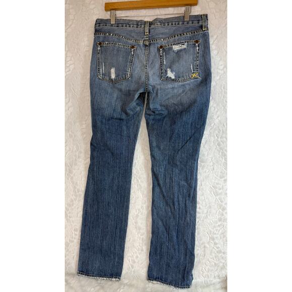 Ruehl No. 925 Premium Jeans Distressed USA Loopy Relaxed Bootcut Men W 31 L 33 - Picture 3 of 11